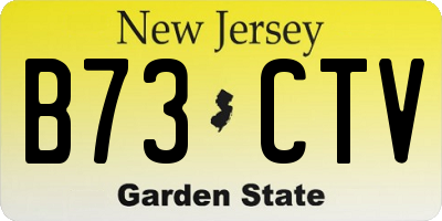 NJ license plate B73CTV