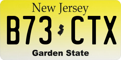 NJ license plate B73CTX