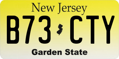 NJ license plate B73CTY