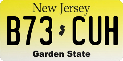 NJ license plate B73CUH