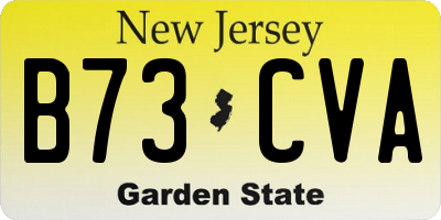 NJ license plate B73CVA