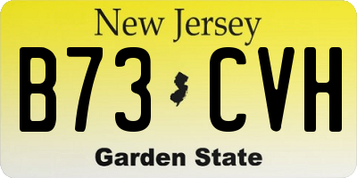 NJ license plate B73CVH