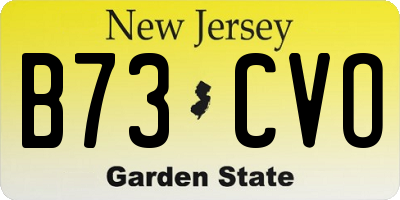 NJ license plate B73CVO