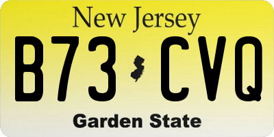 NJ license plate B73CVQ