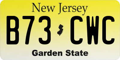 NJ license plate B73CWC