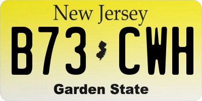 NJ license plate B73CWH