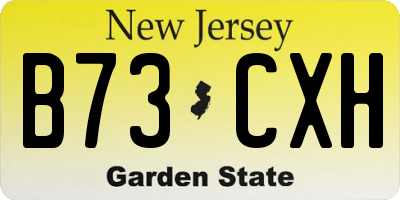 NJ license plate B73CXH