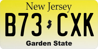 NJ license plate B73CXK