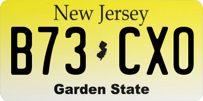 NJ license plate B73CXO