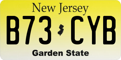 NJ license plate B73CYB