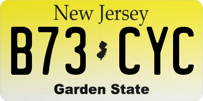 NJ license plate B73CYC