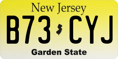NJ license plate B73CYJ
