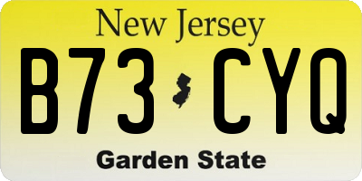 NJ license plate B73CYQ