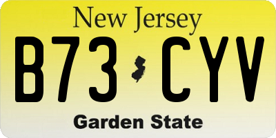 NJ license plate B73CYV