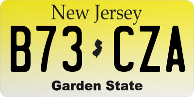 NJ license plate B73CZA