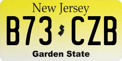 NJ license plate B73CZB