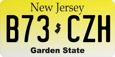 NJ license plate B73CZH