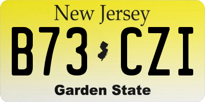 NJ license plate B73CZI