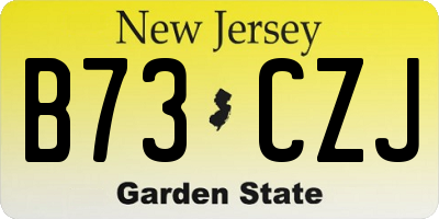 NJ license plate B73CZJ