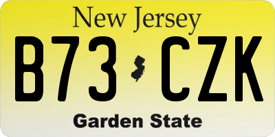 NJ license plate B73CZK