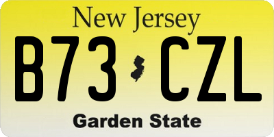 NJ license plate B73CZL