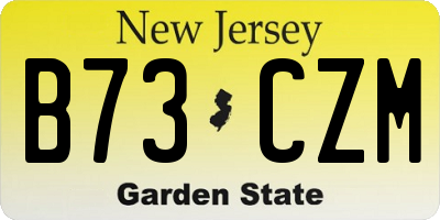 NJ license plate B73CZM