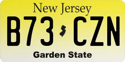 NJ license plate B73CZN