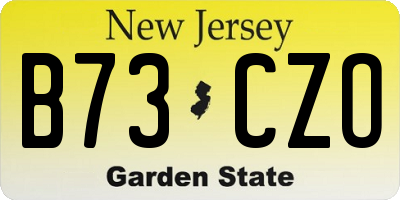 NJ license plate B73CZO
