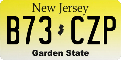 NJ license plate B73CZP