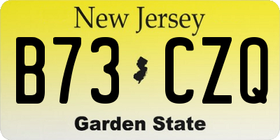 NJ license plate B73CZQ