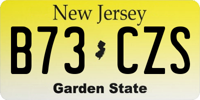 NJ license plate B73CZS