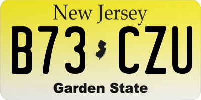 NJ license plate B73CZU