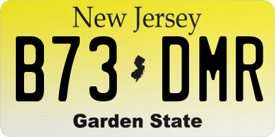 NJ license plate B73DMR