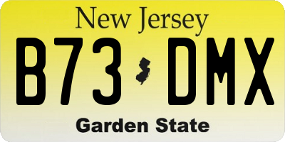 NJ license plate B73DMX