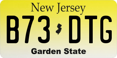 NJ license plate B73DTG