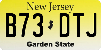NJ license plate B73DTJ