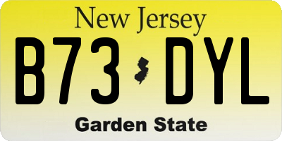 NJ license plate B73DYL