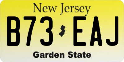 NJ license plate B73EAJ