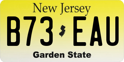 NJ license plate B73EAU