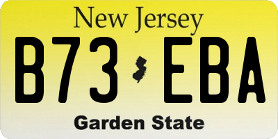 NJ license plate B73EBA