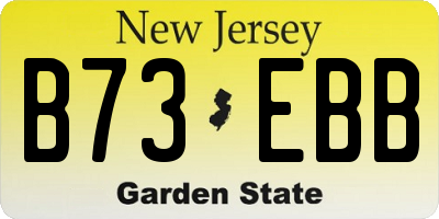 NJ license plate B73EBB