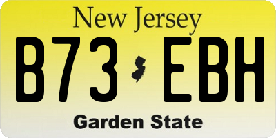 NJ license plate B73EBH