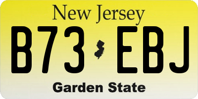 NJ license plate B73EBJ