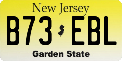 NJ license plate B73EBL