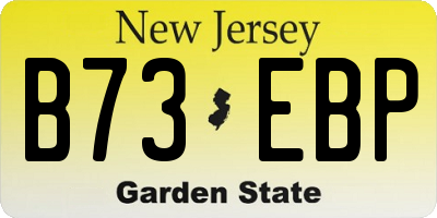 NJ license plate B73EBP