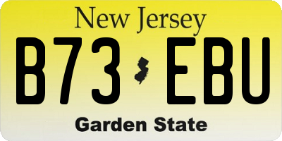 NJ license plate B73EBU