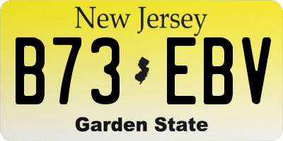 NJ license plate B73EBV
