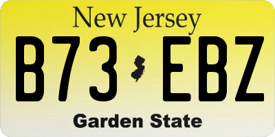 NJ license plate B73EBZ