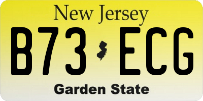 NJ license plate B73ECG