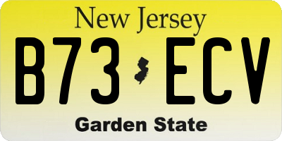 NJ license plate B73ECV